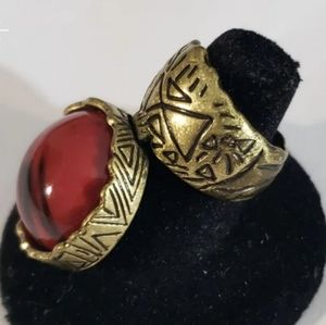 Cleopatra Red Tiger Stone Ring